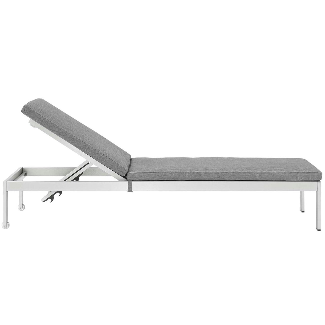 Shore Chaise with Cushions Outdoor Patio Aluminum Set of 6, Grey, Metal 11821