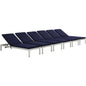 Shore Chaise with Cushions Outdoor Patio Aluminum Set of 6, Navy, Metal 11823
