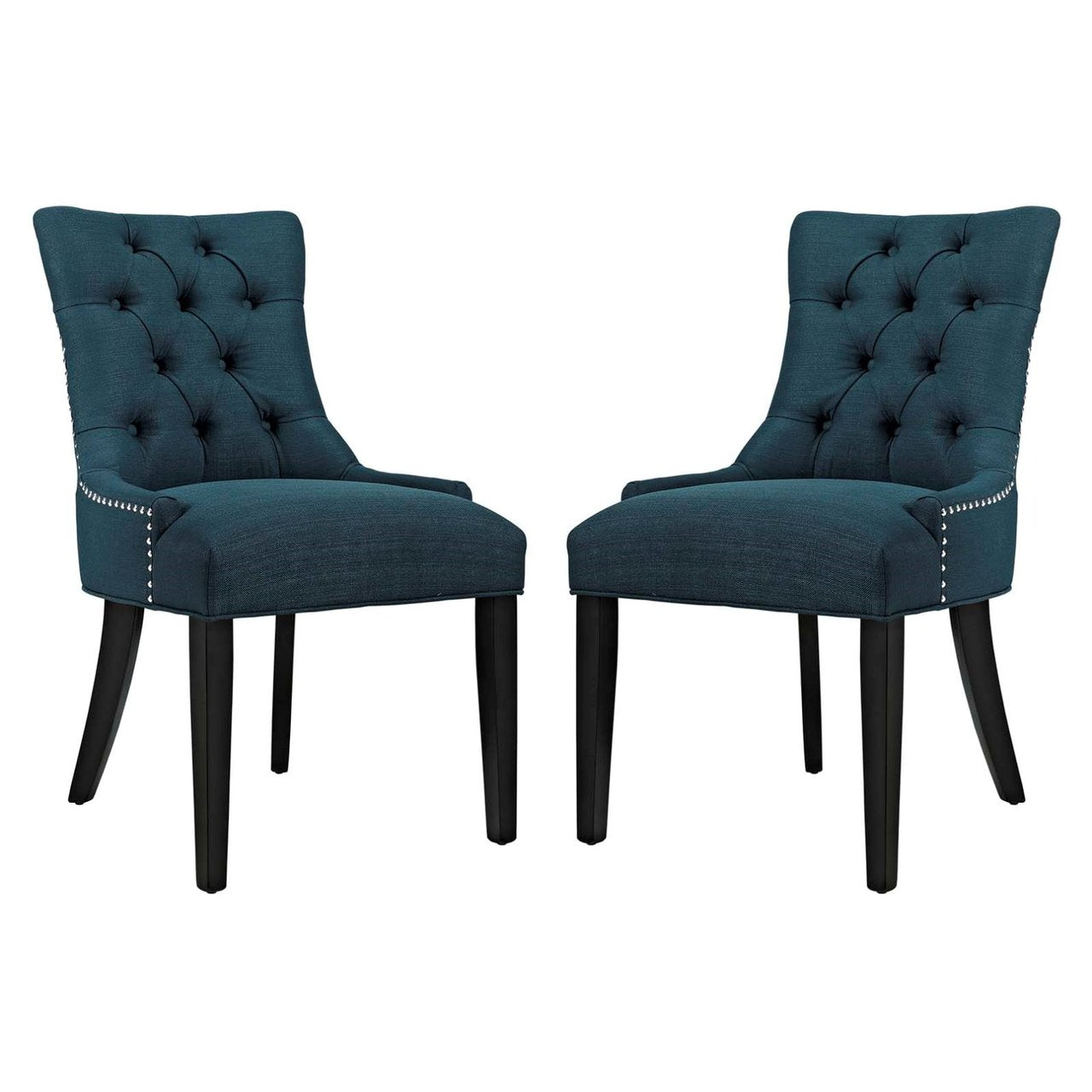 Regent Dining Side Chair Fabric Set of 2, Navy, Fabric 11847