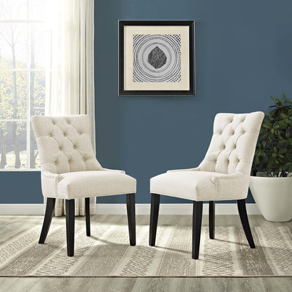 Regent Dining Side Chair Fabric Set of 2, Fabric, Beige 13648
