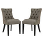 Regent Dining Side Chair Fabric Set of 2, Grey, Fabric 11849