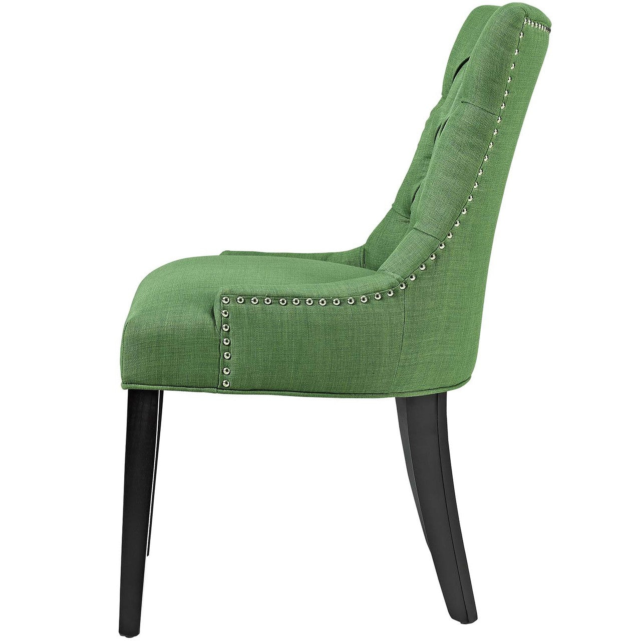 Regent Dining Side Chair Fabric Set of 2, Fabric, Green 13649