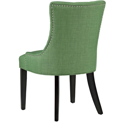 Regent Dining Side Chair Fabric Set of 2, Fabric, Green 13649