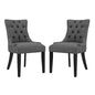 Regent Dining Side Chair Fabric Set of 2, Fabric, Grey Gray 13650