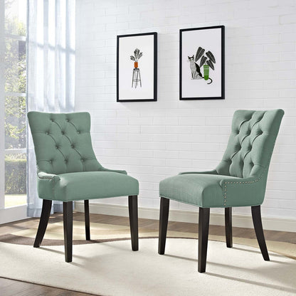 Regent Dining Side Chair Fabric Set of 2, Fabric, Blue 13651