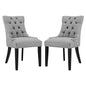 Regent Dining Side Chair Fabric Set of 2, Grey, Fabric 11850