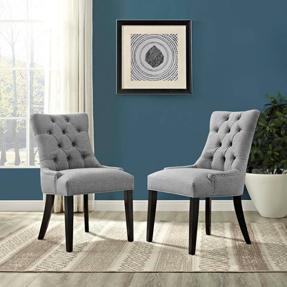 Regent Dining Side Chair Fabric Set of 2, Grey, Fabric 11850