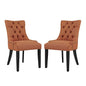 Regent Dining Side Chair Fabric Set of 2, Fabric, Orange 13652