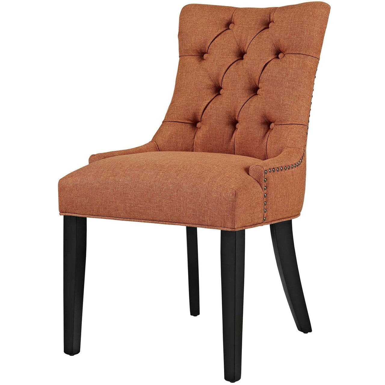 Regent Dining Side Chair Fabric Set of 2, Fabric, Orange 13652