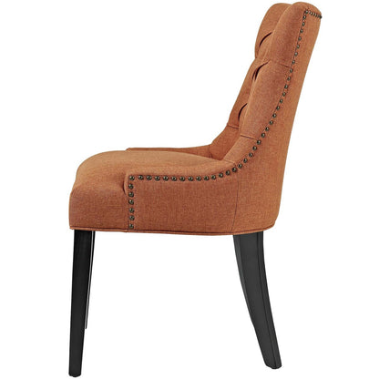 Regent Dining Side Chair Fabric Set of 2, Fabric, Orange 13652