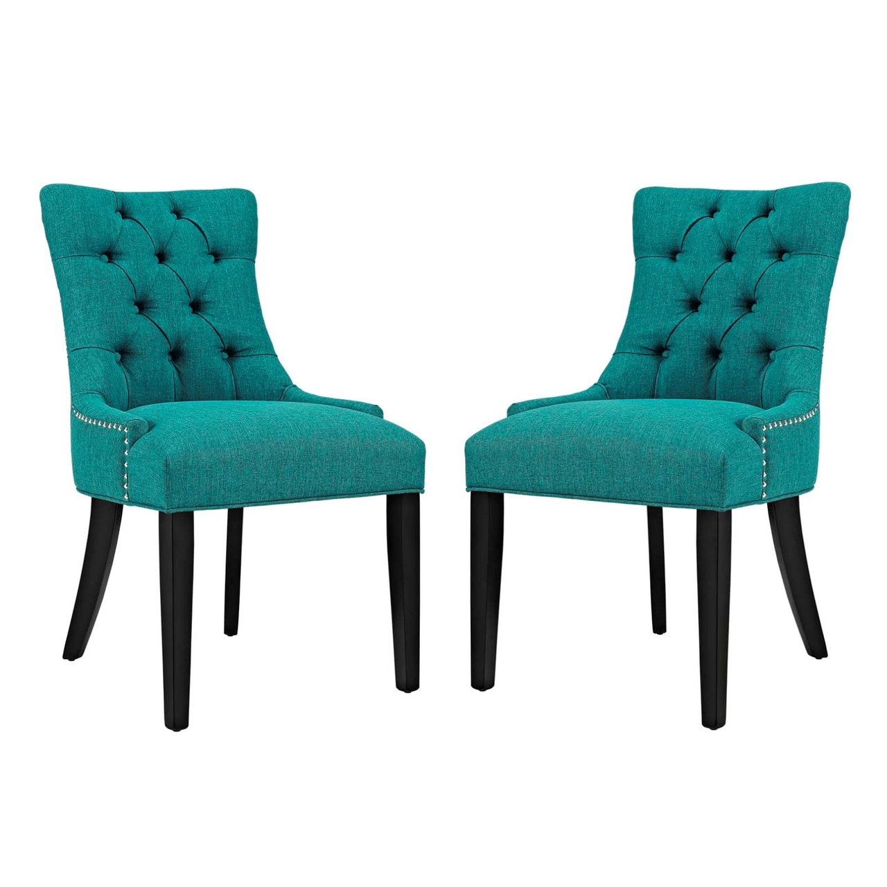 Regent Dining Side Chair Fabric Set of 2, Blue, Fabric 11851