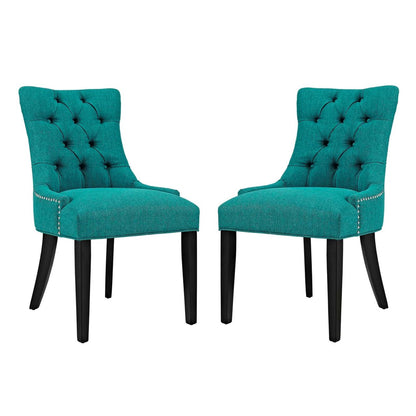 Regent Dining Side Chair Fabric Set of 2, Blue, Fabric 11851