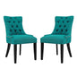 Regent Dining Side Chair Fabric Set of 2, Blue, Fabric 11851