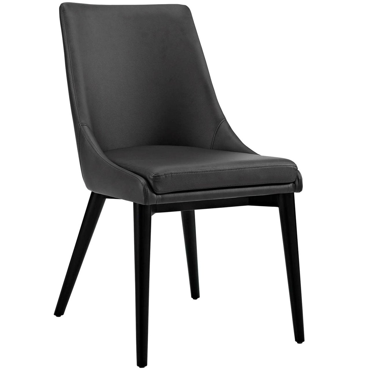 Viscount Dining Side Chair Vinyl, Black, Faux Leather 11853