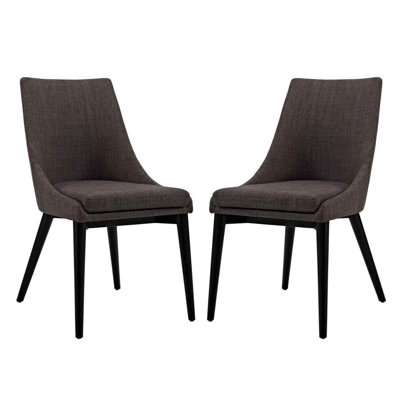 Viscount Dining Side Chair Fabric, Brown, Fabric 11857