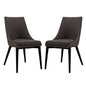 Viscount Dining Side Chair Fabric, Brown, Fabric 11857