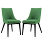 Viscount Dining Side Chair Fabric, Green, Fabric 11859