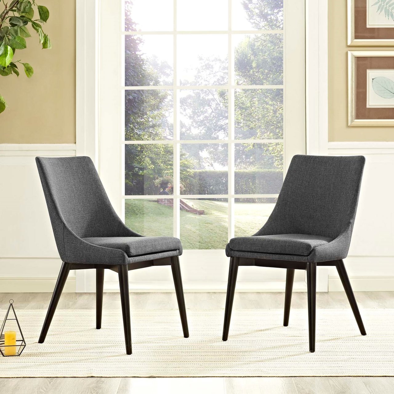 Viscount Dining Side Chair Fabric, Grey, Fabric 11860