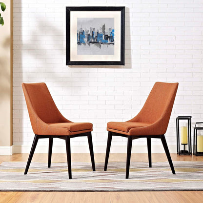 Viscount Dining Side Chair Fabric, Orange, Fabric 11863