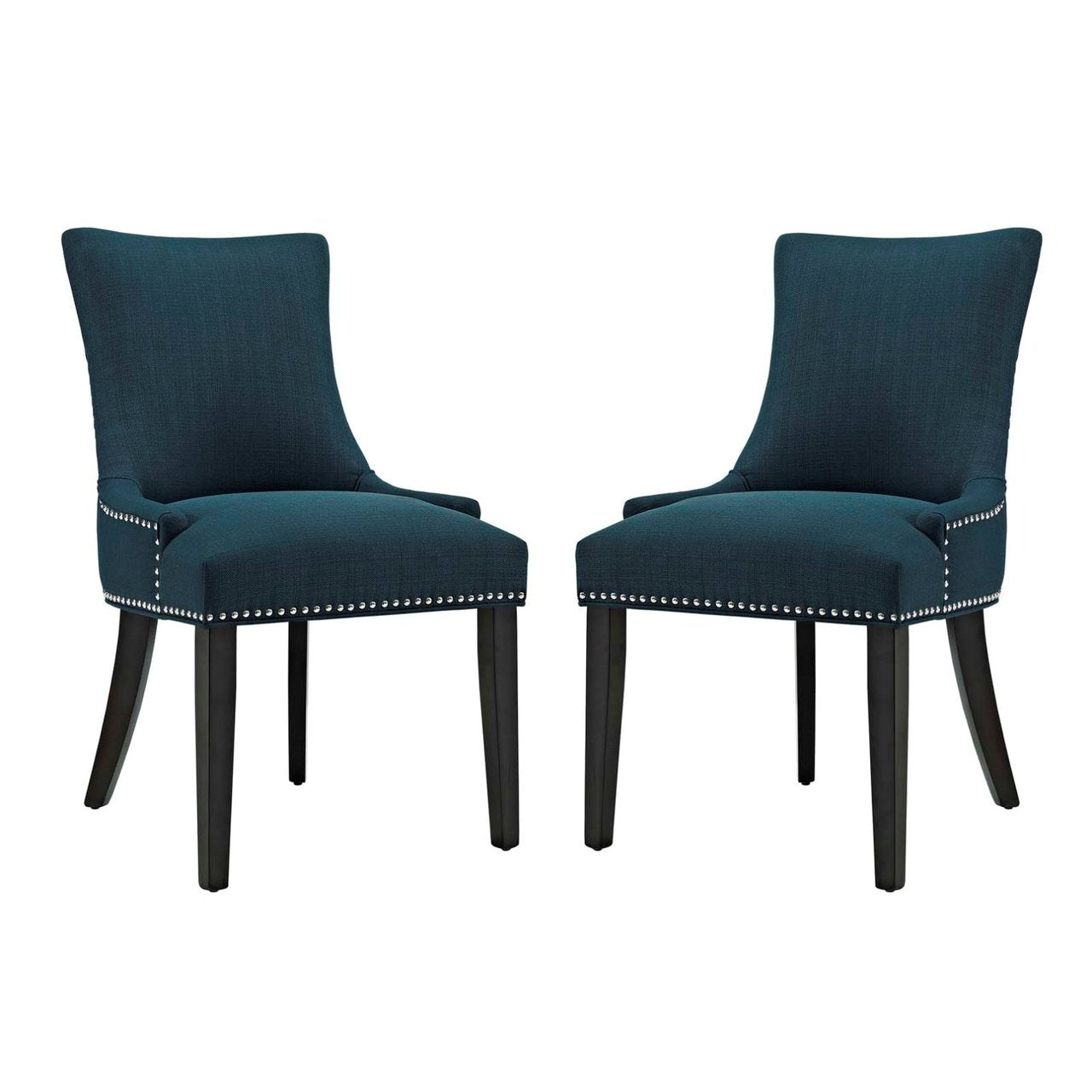 Marquis Dining Side Chair Fabric Set of 2, Navy, Fabric 11866
