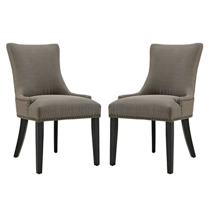 Marquis Dining Side Chair Fabric Set of 2, Grey, Fabric 11868