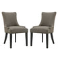 Marquis Dining Side Chair Fabric Set of 2, Grey, Fabric 11868