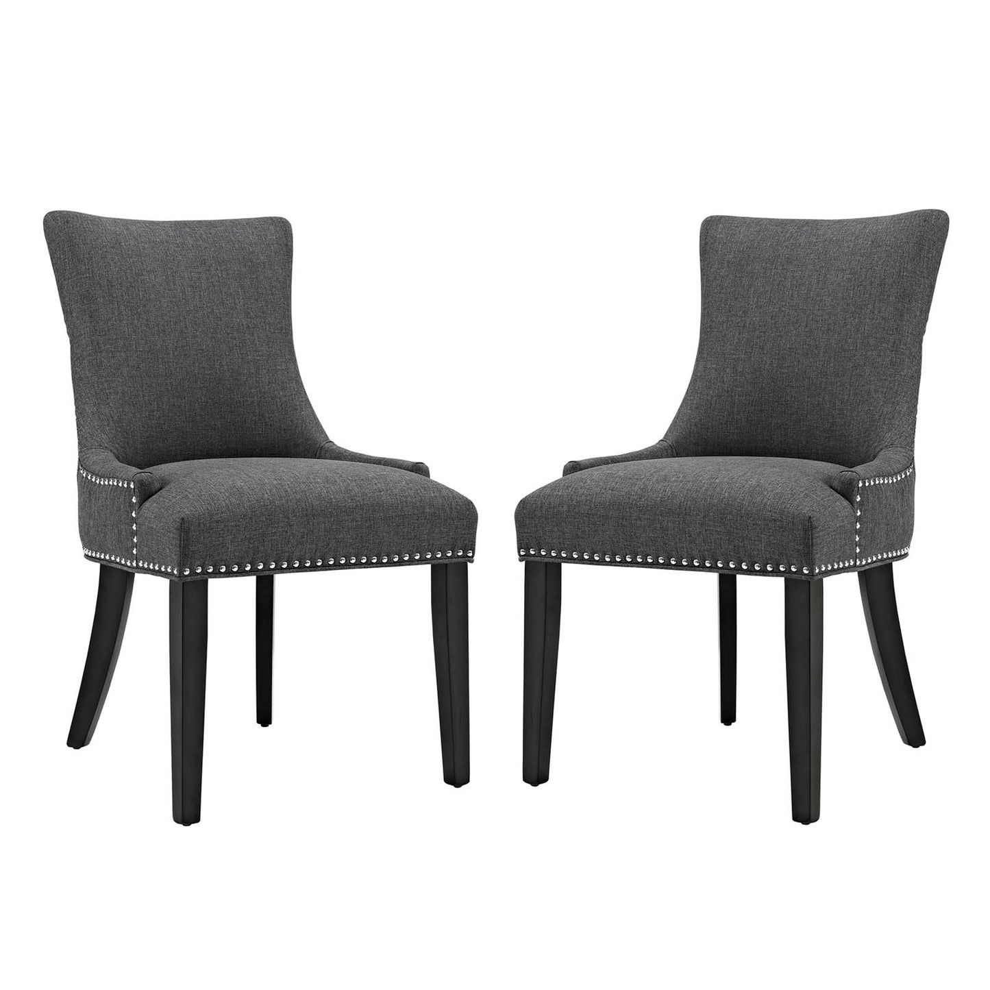 mar Dining Side Chair Fabric Set of 2, Fabric, Wood, Grey Gray, 18141