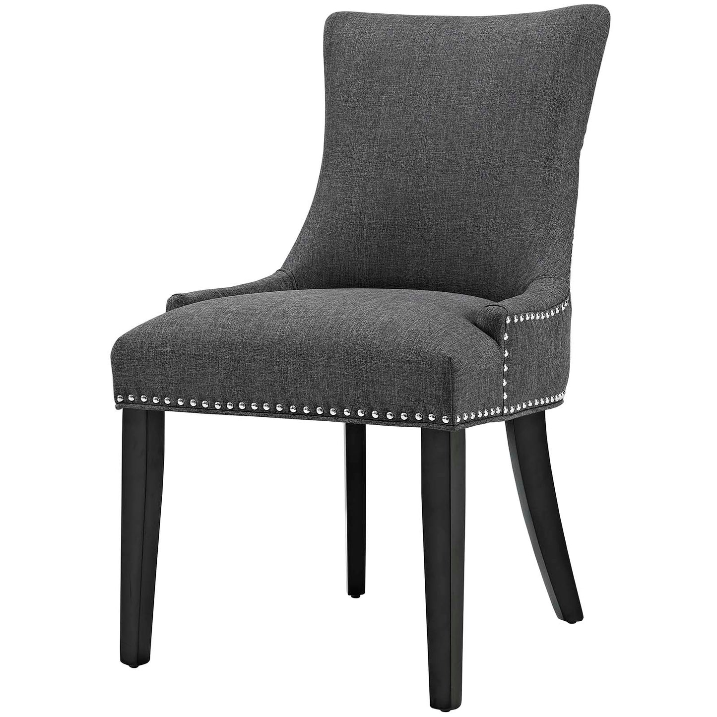 mar Dining Side Chair Fabric Set of 2, Fabric, Wood, Grey Gray, 18141