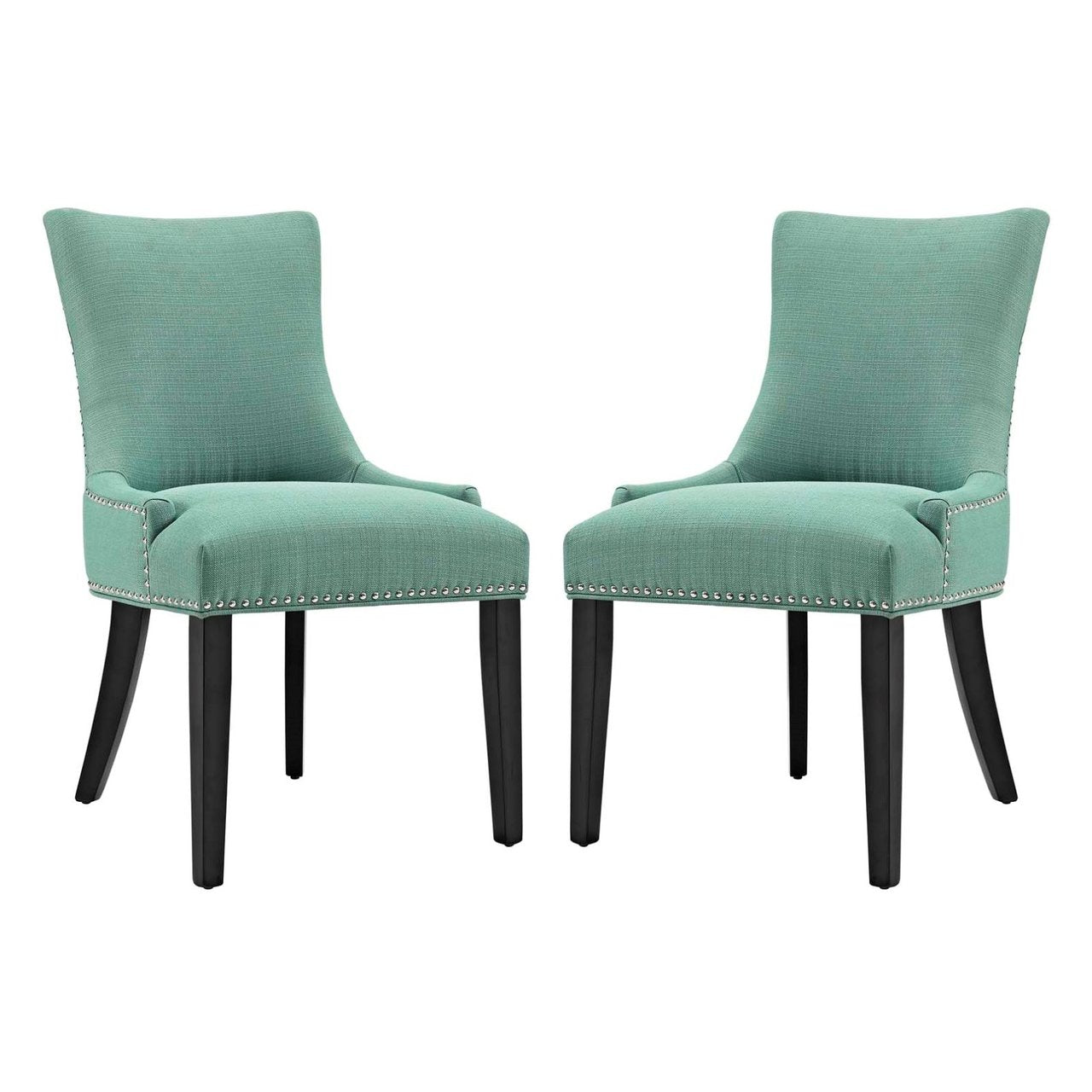 Marquis Dining Side Chair Fabric Set of 2, Blue, Fabric 11869