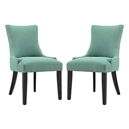 Marquis Dining Side Chair Fabric Set of 2, Blue, Fabric 11869