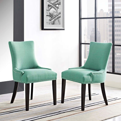 Marquis Dining Side Chair Fabric Set of 2, Blue, Fabric 11869