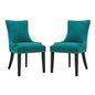 Marquis Dining Side Chair Fabric Set of 2, Blue, Fabric 11872
