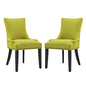 Marquis Dining Side Chair Fabric Set of 2, Green, Fabric 11873
