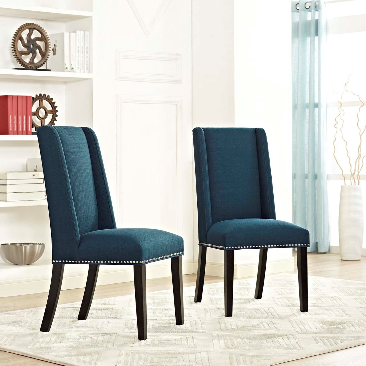 Baron Dining Chair Fabric Set of 2, Navy, Fabric 11875