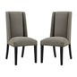 Baron Dining Chair Fabric Set of 2, Fabric, Grey Gray 15668