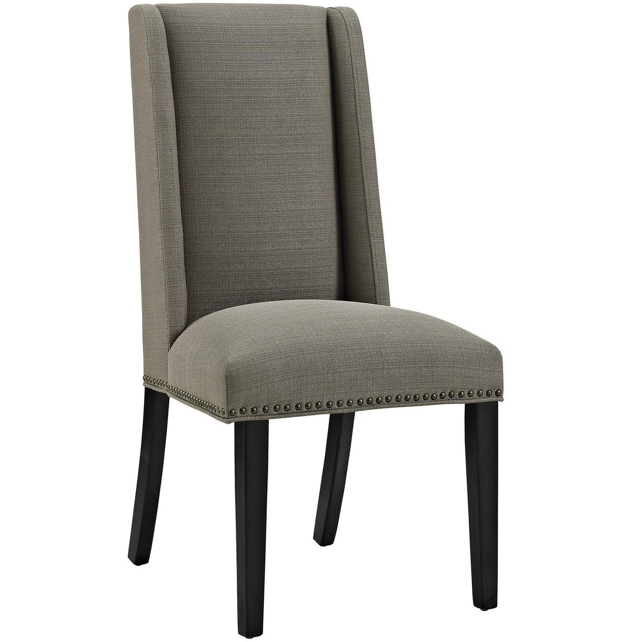 Baron Dining Chair Fabric Set of 2, Fabric, Grey Gray 15668