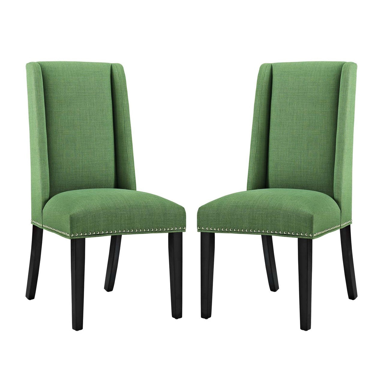 Baron Dining Chair Fabric Set of 2, Fabric, Green 15669
