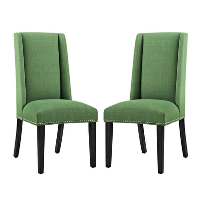 Baron Dining Chair Fabric Set of 2, Fabric, Green 15669
