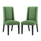 Baron Dining Chair Fabric Set of 2, Fabric, Green 15669