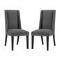 Baron Dining Chair Fabric Set of 2, Fabric, Grey Gray 15670