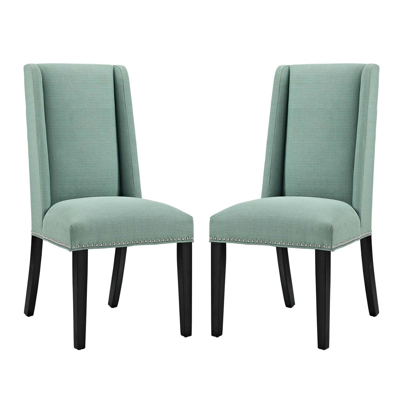 Baron Dining Chair Fabric Set of 2, Fabric, Blue 15671