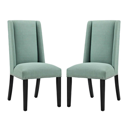 Baron Dining Chair Fabric Set of 2, Fabric, Blue 15671