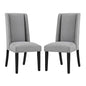 Baron Dining Chair Fabric Set of 2, Fabric, Light Grey Gray 15672