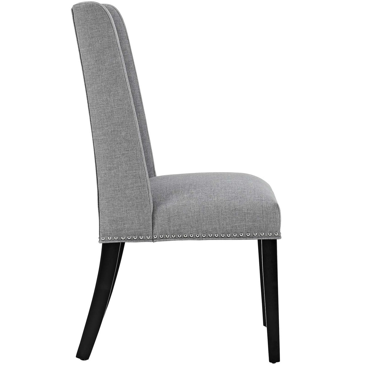 Baron Dining Chair Fabric Set of 2, Fabric, Light Grey Gray 15672