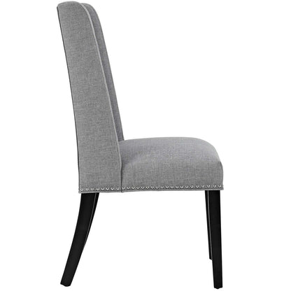 Baron Dining Chair Fabric Set of 2, Fabric, Light Grey Gray 15672