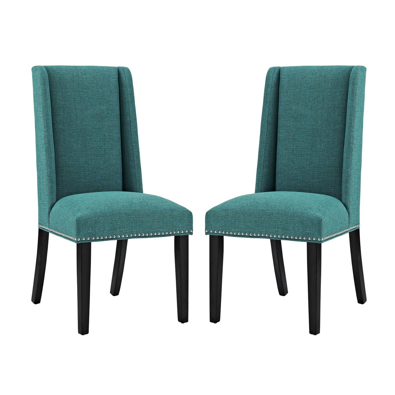 Baron Dining Chair Fabric Set of 2, Fabric, Aqua Blue 15674