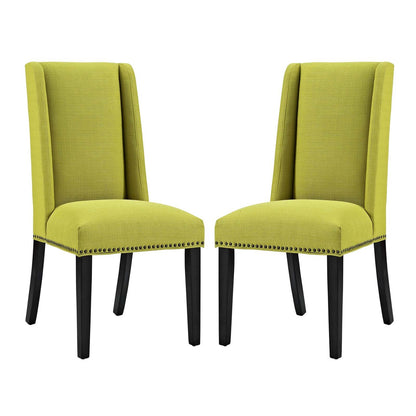 Baron Dining Chair Fabric Set of 2, Fabric, Green 15675