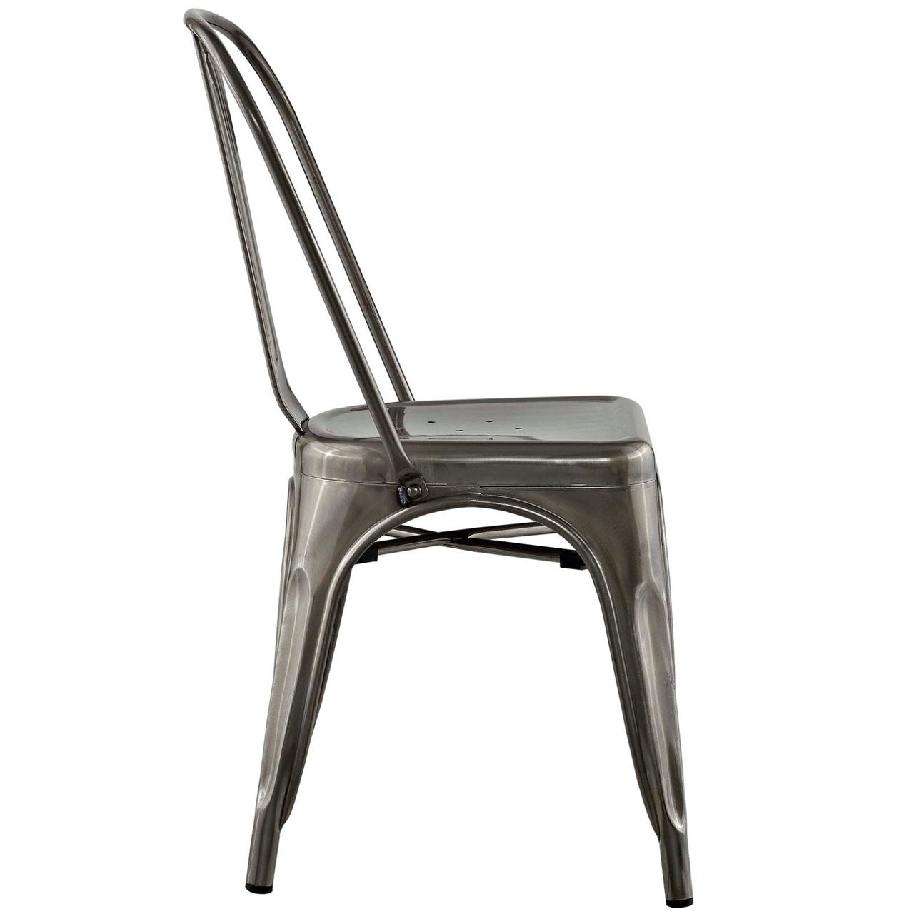 Promenade Dining Side Chair Set of 2, Silver, Metal 11879