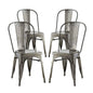 Promenade Dining Side Chair Set of 4, Silver, Metal 11888