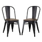 Promenade Dining Side Chair Set of 2, Black, Metal 11894